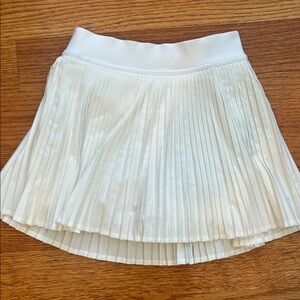 Lululemon Athletica White Pleated Skater Skirt